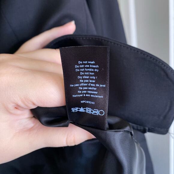 RAG & BONE Wool Cupro Blazer Size 2 Black Minimalist Workwear Suit Jacket - Picture 7 of 7